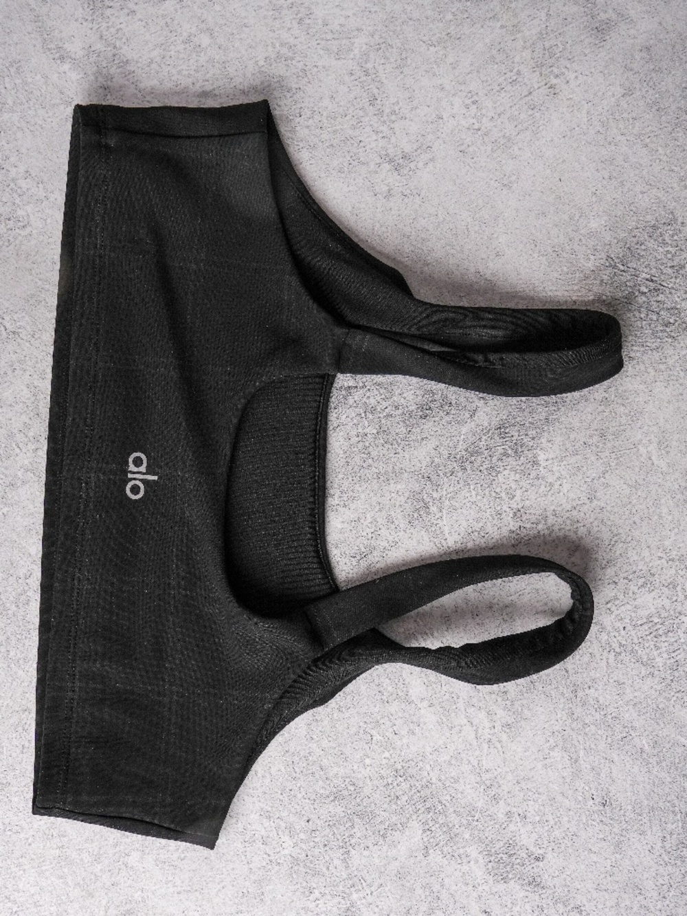 Alo Black Textered Sports Bra Size S